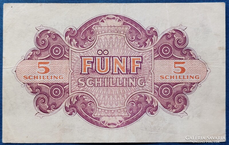 Ausztria 5 Schilling 1944, F+-VF.