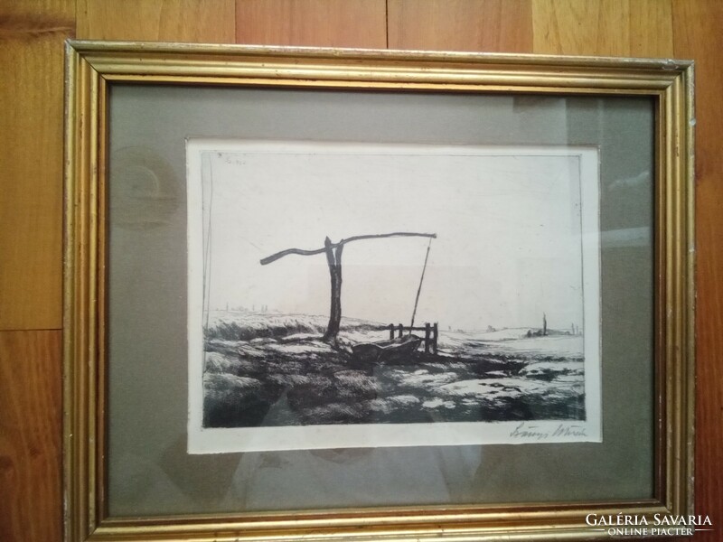 Szőnyi István : Táj gémeskúttal , 1922