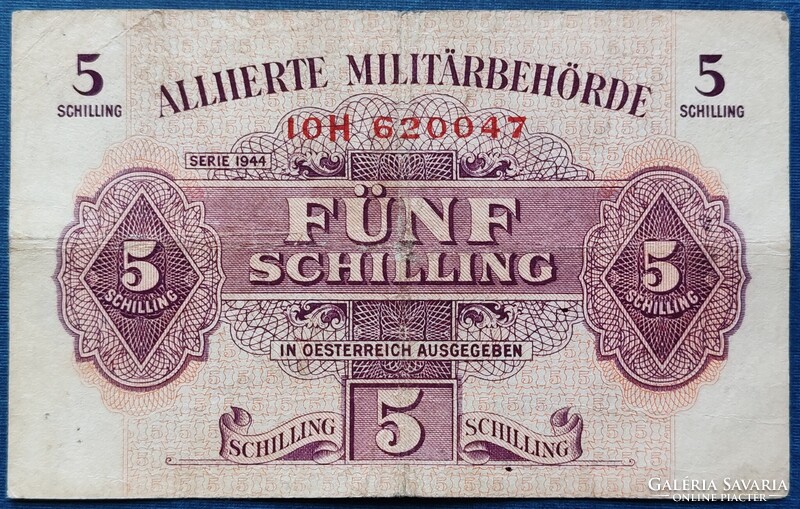 Ausztria 5 Schilling 1944, F+.