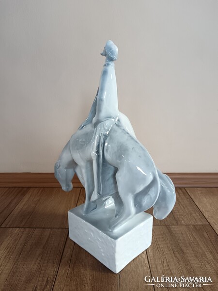 Régi Zsolnay Don Quijote porcelán figura