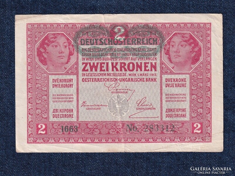 Osztrák-Magyar (háború alatt) 2 Korona bankjegy 1917