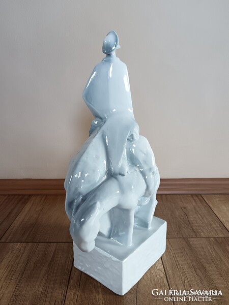 Régi Zsolnay Don Quijote porcelán figura