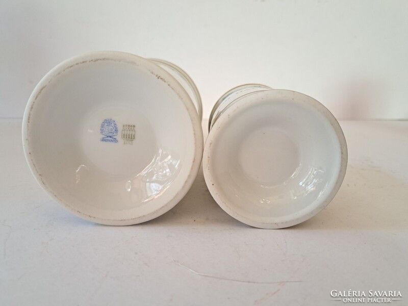 RITKASÁG! 2 db Zsolnay/Herendi kézzel festett porcelán fedeles patikaedény