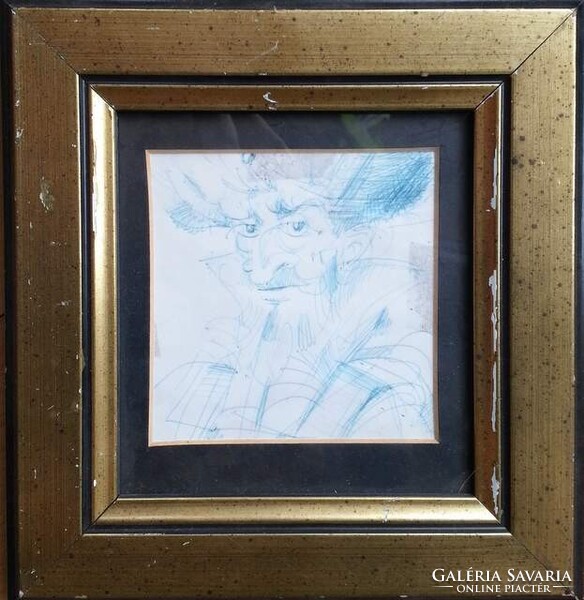 Győrfi András - Don Quijote 8,5 x 8,5 cm golyóstoll, papír