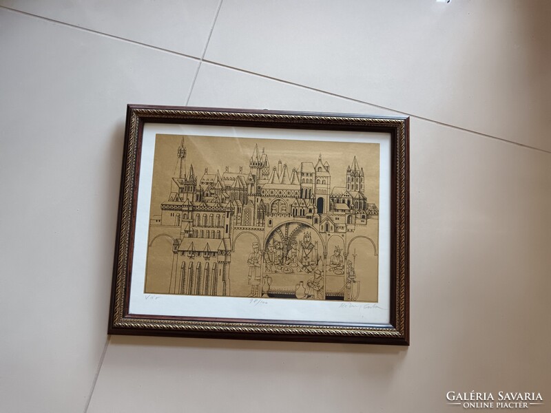 Rékassy Csaba "Vár" című sorszámozott képe