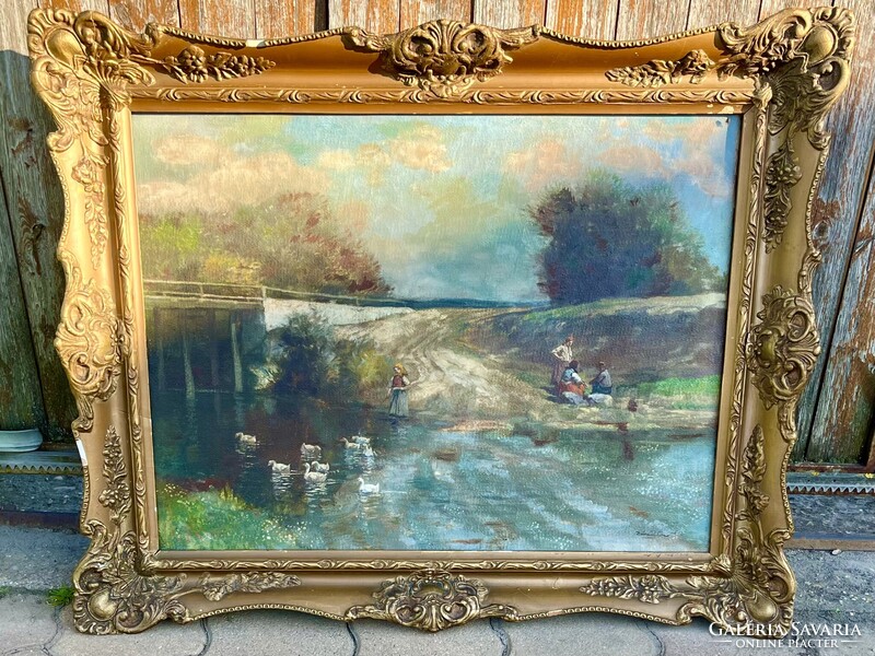 ZÓRÁD ERNŐ (WALLBURG EGON) VIDÈKI ÈLETKÈP 60x80cm