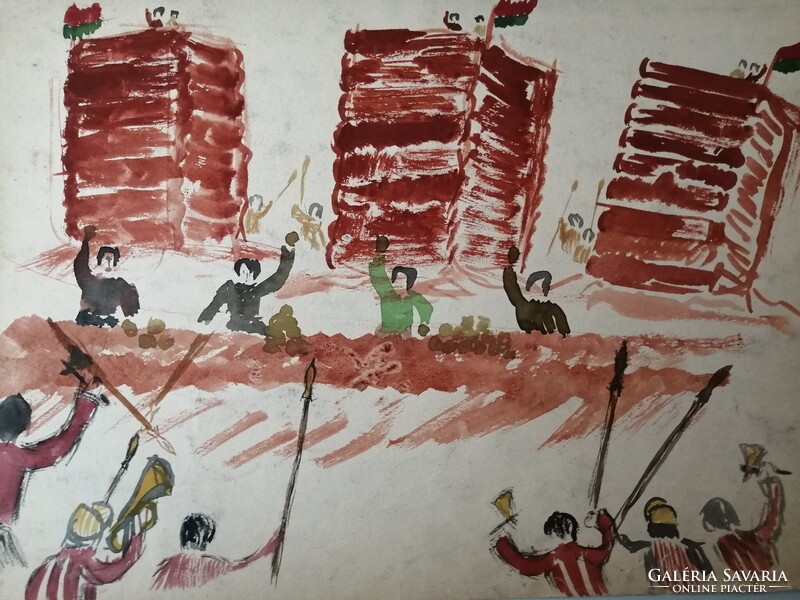 4 DB GRAFIKA, AKVARELL SZABÓ TAMÁS ALÁÍRÁSSAL