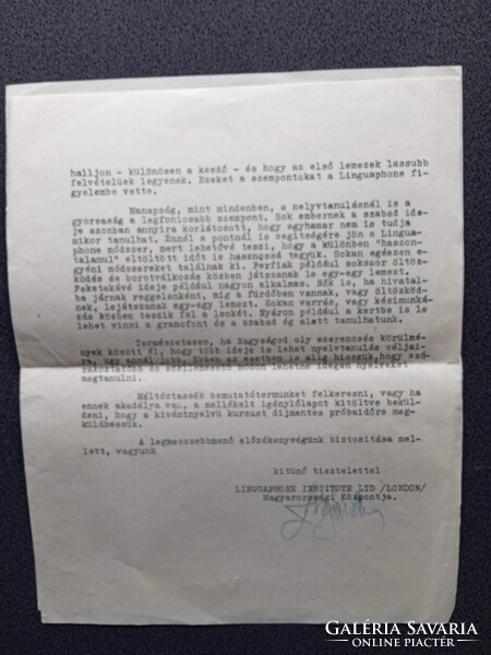 ZA622.4  Linguaphone reklámanyagok, gramafon nyelvtanulás 1930k