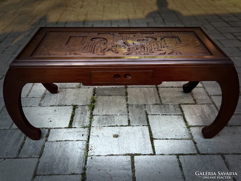 Tradicionális kínai dohányzóasztal, keleti, ázsiai, japán