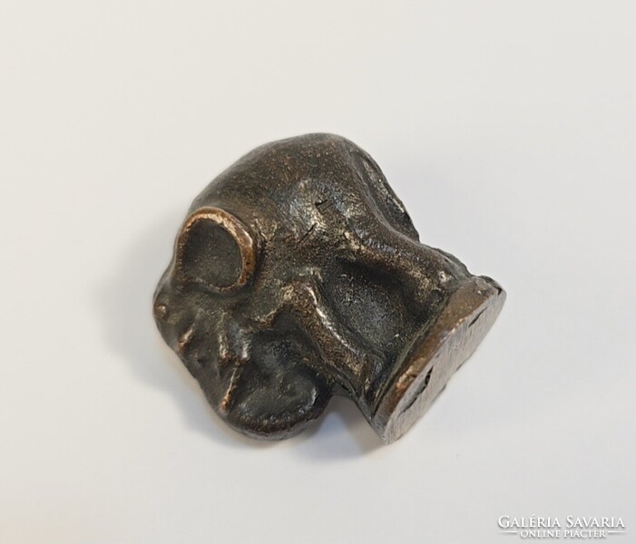 Antik bronz/réz miniatűr elefánt szobor