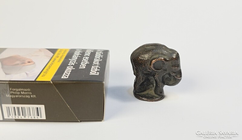 Antik bronz/réz miniatűr elefánt szobor