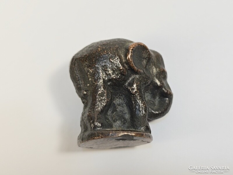 Antik bronz/réz miniatűr elefánt szobor