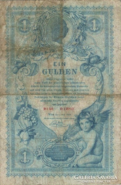 1 gulden / forint 1888 eredeti állapot 2.