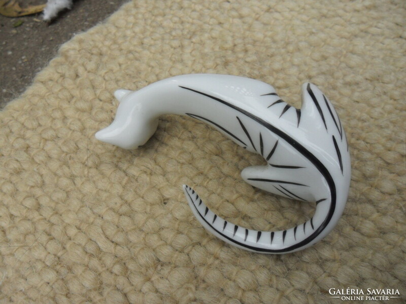 Hollóházi cica porcelán  macska