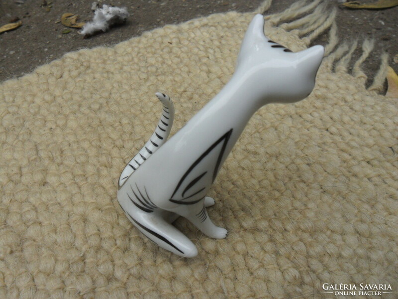 Hollóházi cica porcelán  macska