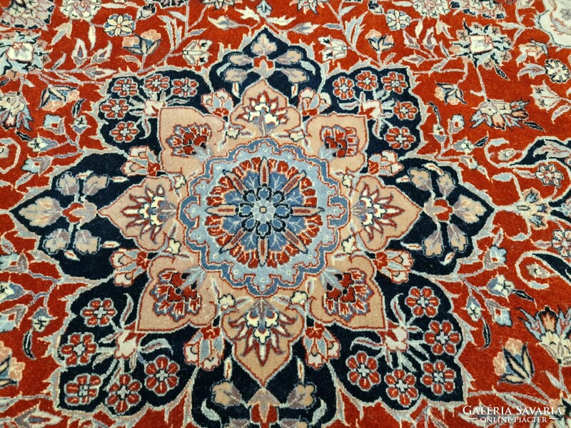 -50% Iráni isfahan motívumos kör 180 cm kézi gyapjú perzsa szőnyeg MZ506