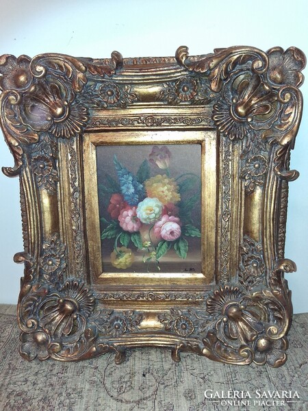 Ritka Gyönyörű vintage olaj festmény csendélet 52x57 cm