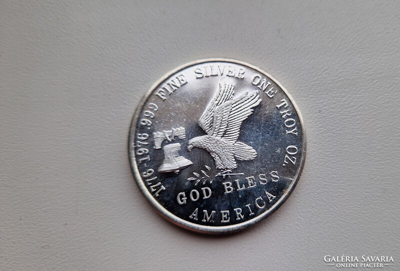 God Bless America TSM Tri State Mint 0,999 1 uncia ezüst érme
