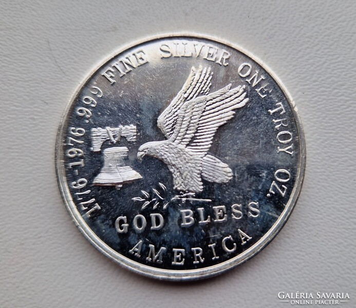 God Bless America TSM Tri State Mint 0,999 1 uncia ezüst érme
