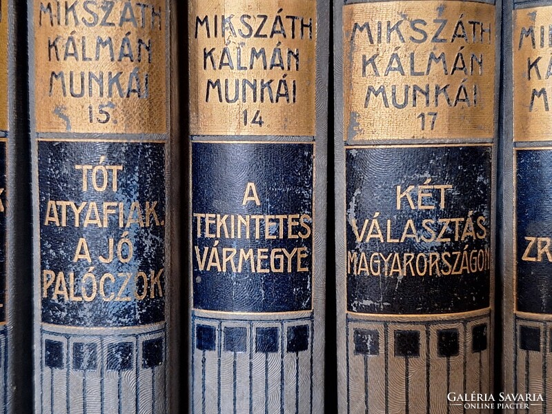1910 MIKSZÁTH K. NEGYVEN ÉVES IRÓI JUBILEUMI SOR 18 SZECESSZIÓS  GOTTERMAYER KÖTÉS-IGEN SZÉP!