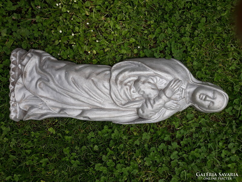 Antik kegytárgy, óriás méretű Szűz Mária szobor, 51 cm