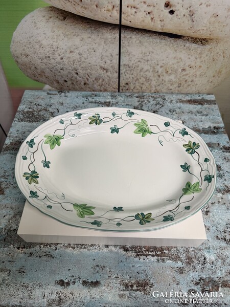 Herendi Village Pottery Borostyán mintás Porcelán Kínáló Tál A146