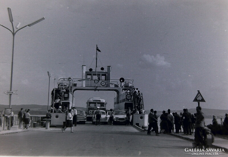 Régi fotónegatívok 6db Balaton, Szántód, Rév, komp, GAZ Volga   1960-as évek