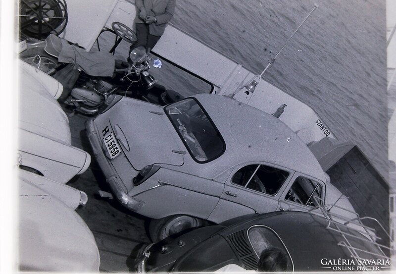 Régi fotónegatívok 6db Balaton, Szántód, Rév, komp, GAZ Volga   1960-as évek