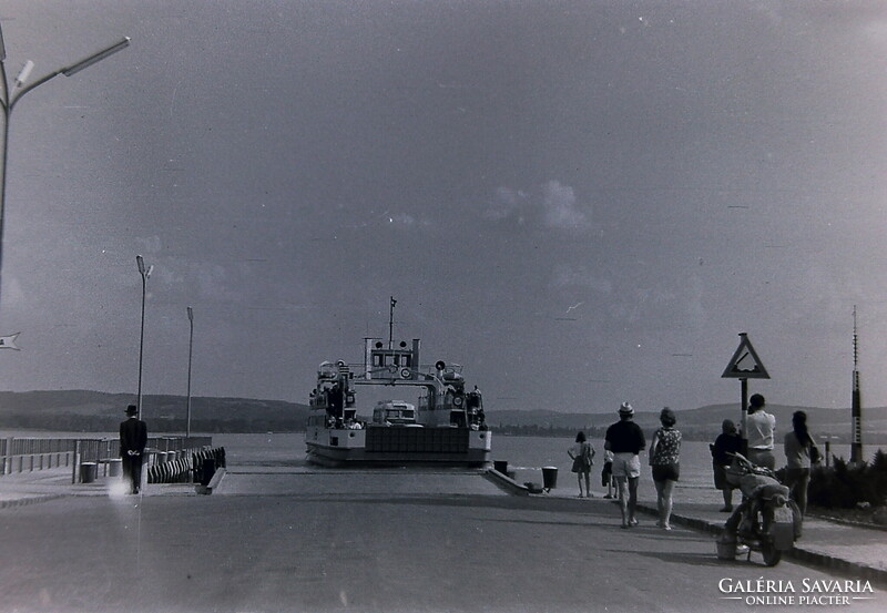Régi fotónegatívok 6db Balaton, Szántód, Rév, komp, GAZ Volga   1960-as évek