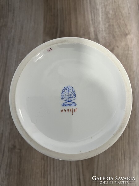 Herendi Apponyi purpur mintás porcelán váza