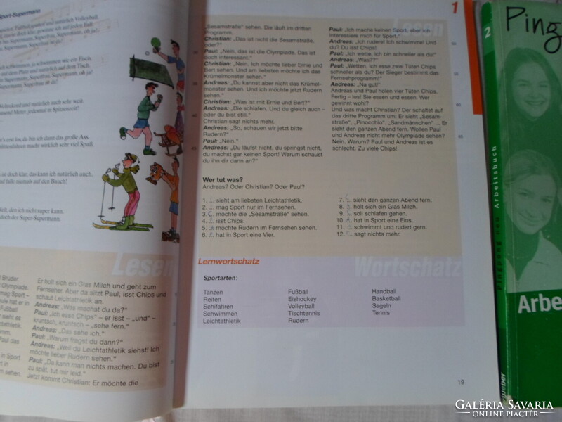 Német nyelvkönyv – Pingpong Neu 2 (tankönyv, munkafüzet; Hueber Verlag)