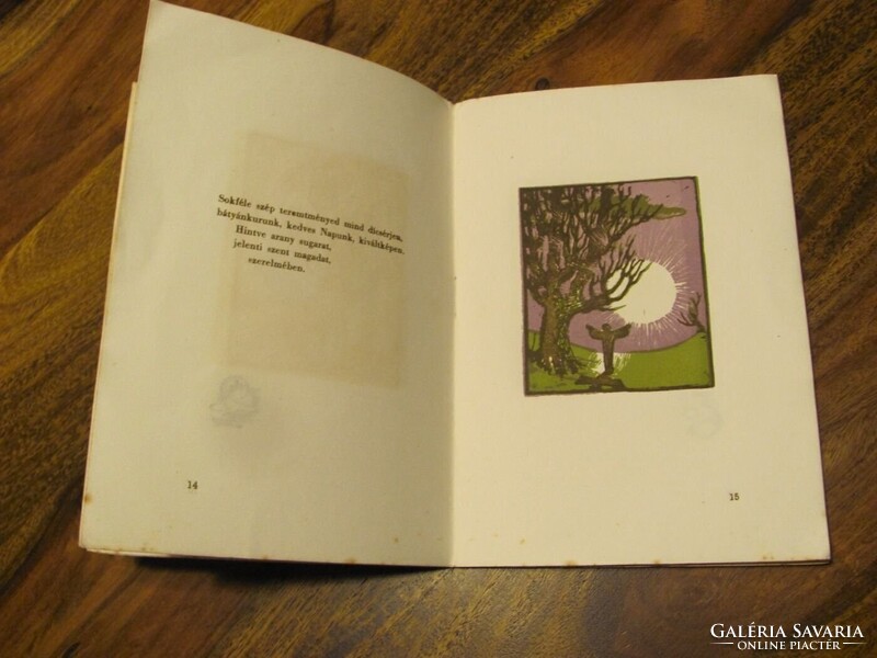 Naptestvér éneke - Kákonyi István tíz szines linoeum-metszete Assisi Sz. Ferenc Naphimnuszához