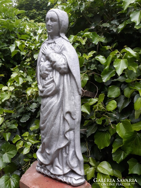Antik kegytárgy, óriás méretű Szűz Mária szobor, 51 cm