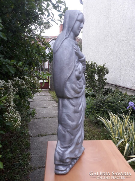 Antik kegytárgy, óriás méretű Szűz Mária szobor, 51 cm