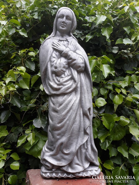 Antik kegytárgy, óriás méretű Szűz Mária szobor, 51 cm