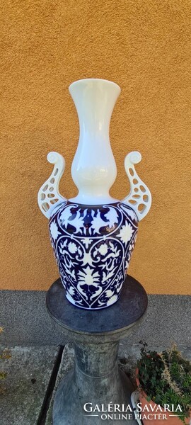 Hatalmas Hollóházi trófea váza -Ritka nagy ( kb 40-45 cm ) Hatalmas és hibátlan