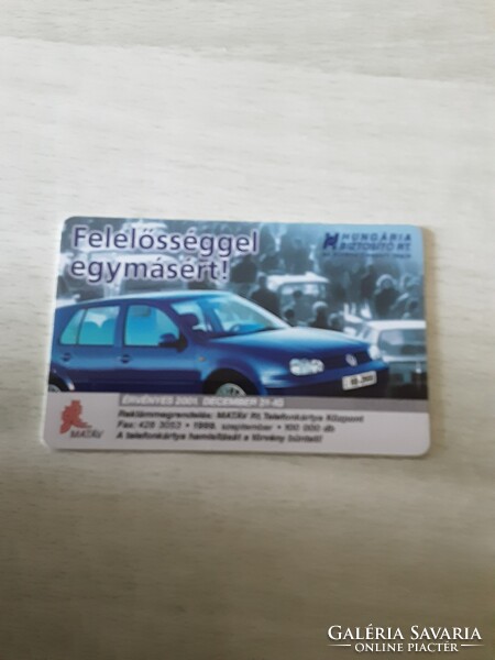 2001 - es  telefonkártya, Hungária Direkt Biztosító Rt. gyűjtőknek.
