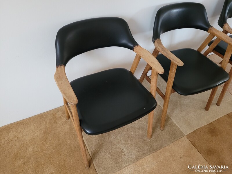 Retro fakarfás szék mid century Claus stílusú szék fa karosszék