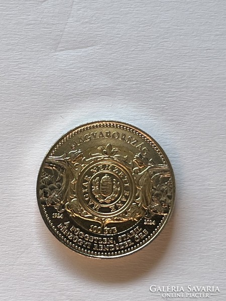 2024 100 forint , Magyar Nemzeti Bank 100 éves , Verdefényes , Forgalomból