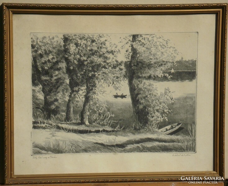 Zádor István (1882 – 1963) : Szép őszi nap a Tiszán