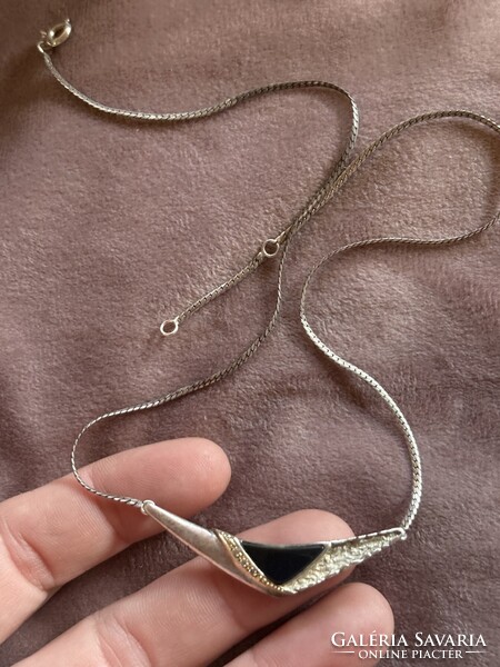 Csodás ezüst collier nyakék Art deco