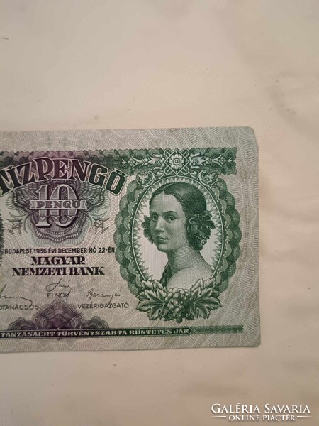 10 pengő 1936-os, szép hajtatlan darab, tíz pengők 2 darab