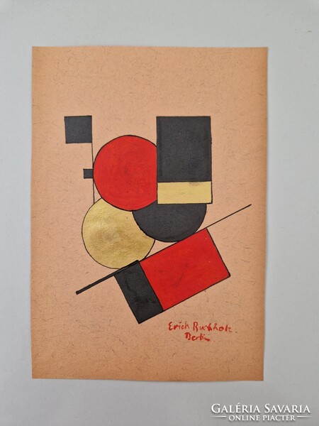 Erich Buchholcz: Vogel im Nest, guache