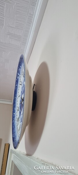 RÉGI !  38 CM NAGY TÁNYÉR ÓRA KULCSOS