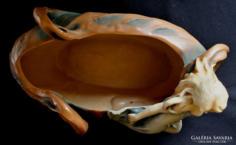 DT/455 – Bernard Bloch Manufaktúra – Csodaszép szecessziós majolika kínáló