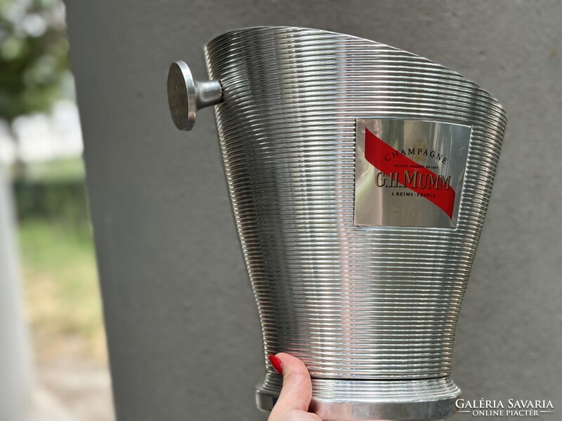2 db G.H. MUMM Champagne magnum pezsgőhűtő jégveder párban