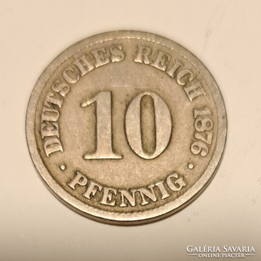1876.  B. Deutsches Reich, 10 pfennig . (606)