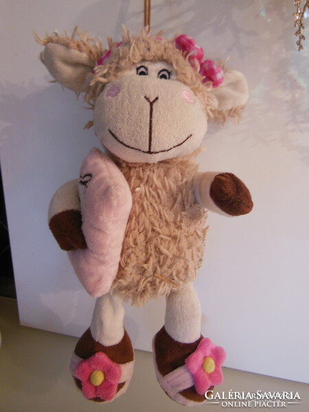 BÁRÁNY - ALKUKÉPES -FLOS TOYS - 30 x 15 cm - PLÜSS - FÜGGESZTHETŐ - GYŰJTEMÉNYBŐL - RETRO - HIBÁTLAN