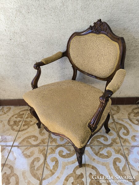 Antik Bécsi barokk rokokó stílusú káros szék fotel szép àllapotban dúsan faragott. Videó!!