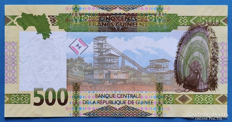 Guinée / Gínea 500 Francs 2022, UNC.